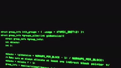 Programmiercode, der über den Computerbildschirm läuft, Terminal-Hacking-Konzept