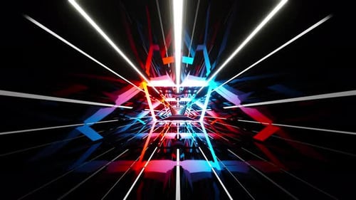 3D Animation of a retro computer game interior