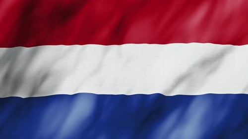 Netherlands Flag Realistic Waving Loop