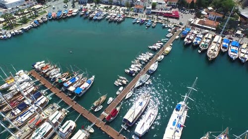 Bodrum's Marina in the Tourist Region of Turkey in the Aegean Sea