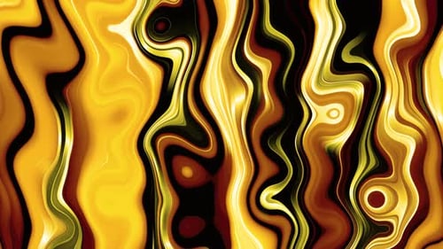 Dynamic Fluid Golden Abstract Background Animation