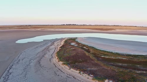 Sandy Swamp Near a Beautiful Lake