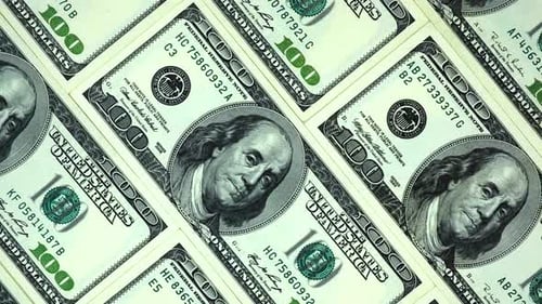 Close-up of United States One Hundred Dollar Bills