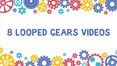 Animated Looping Gears Background with Alpha Channel