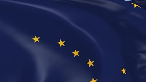Realistic Alaska State Flag Waving Loop Animation