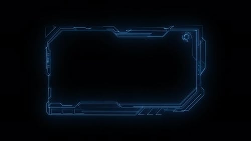 Línea Plexus de tecnología digital Hud Frame, canal alfa