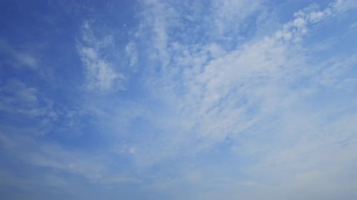 Vibrant blue sky with cloud on a cloudy day time lapse.