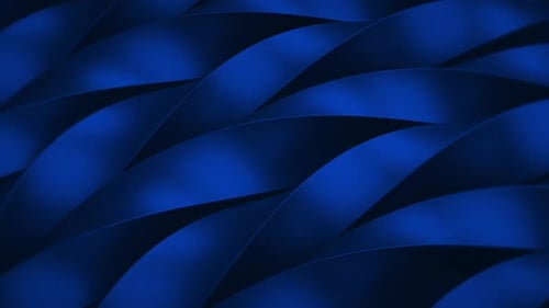 Abstract Blue Flowing Ribbons Background Animation