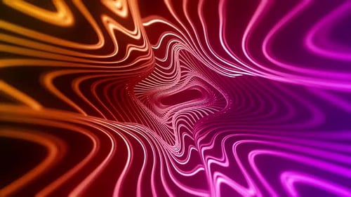 Neon Wavy Tunnel