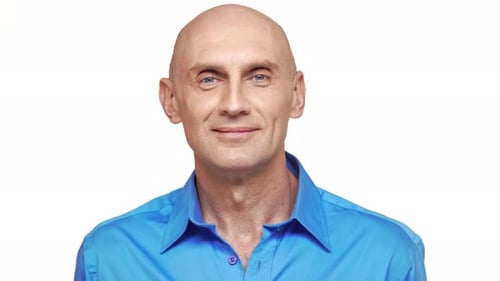Smiling Adult Man Close Up Portrait