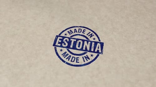 Made in Estonia stamp and stamping