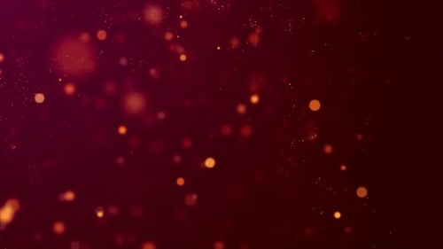 Abstract Golden Particles Sparkling Bokeh Background