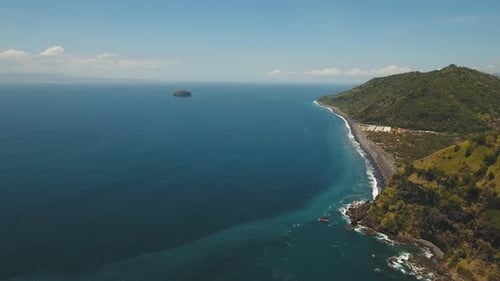 Tropical Landscape Sea Beach Mountains