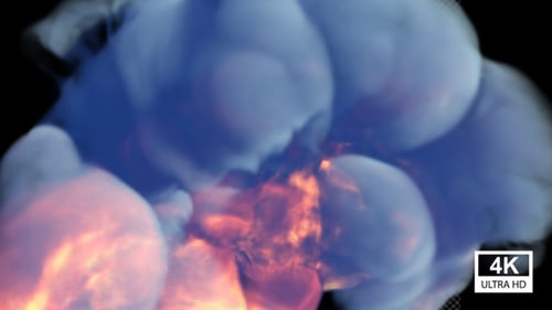 Abstract Fiery Smoke Burst Transition Effect