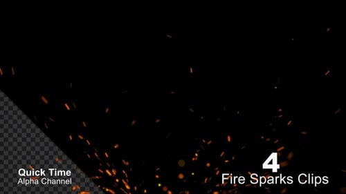Realistic Fire Sparks Embers Loopable Overlay