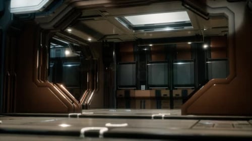 Scifi-Tunnel oder Raumschiffkorridor