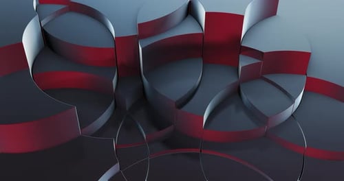 Modern Abstract 3D Geometric Pattern Loop Background