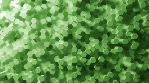 Green Hexagonal Bars Pattern