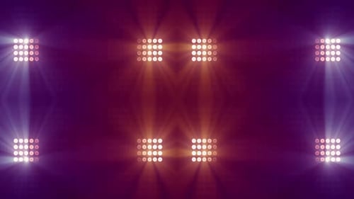 Dynamic Neon Stage Lights Flashing Background Loop