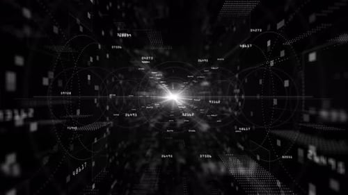 Cyberspace With Particles Digital Data 820