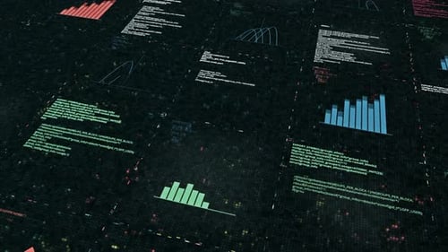 Digitaler Cyberspace mit Datenanalyseprozess Hightech-Konzept