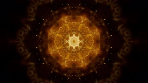 Shining Gold Kaleidoscope Loop 4K