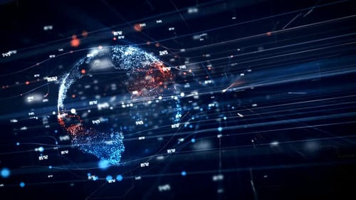 Futuristic Global Data Network Communication Background