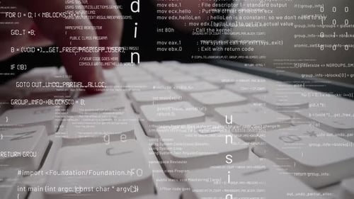 Imagen creativa de programación de computadoras, codificación y desarrollo de software