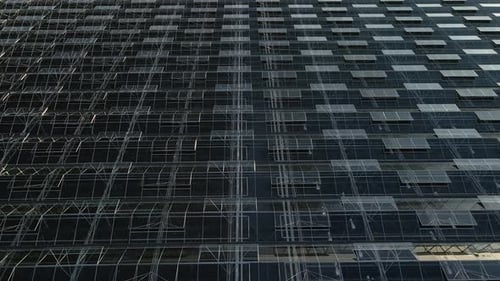 Aerial View of a Large Industrial Greenhouse