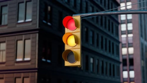 Traffic Light Changing Animation