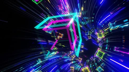 Vj Loops Cube Flight Through A High Speed Multi Colored Hyper Tunnel 02