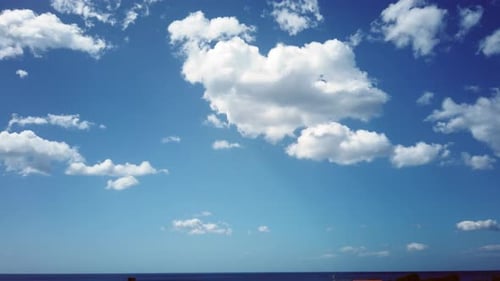 Clouds in Fast Movement in the Sky in Sicily Italy