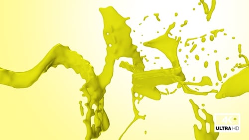 Dynamic Yellow Paint Splash Transition