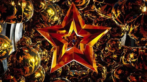 Golden Stars Fancy Tunnel 4k