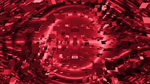 Boucle transparente d'arrière-plan de données de blockchain rouge 4K