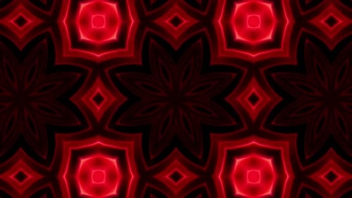 Red Kaleidoscope Loop 4K 08