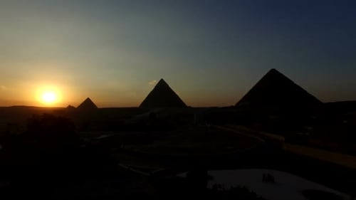 Zeitraffer des Sonnenuntergangs bei den Pyramiden von Gizeh