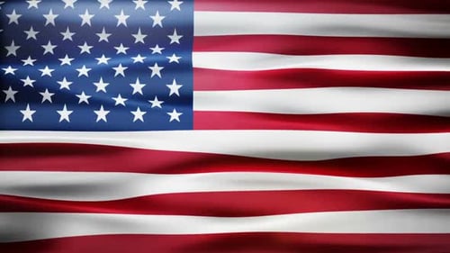 Waving American Flag Loop for Patriotic Events and Broadcasts