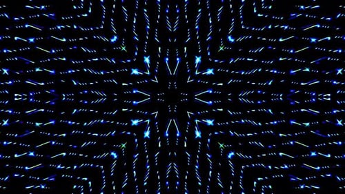 Lumière abstraite brillante gouvernant la couleur bleue, kaléidoscope pour fond