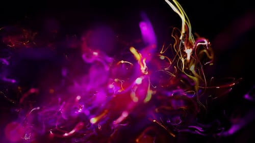 Vibrant Abstract Glowing Particles Flowing Background Animation