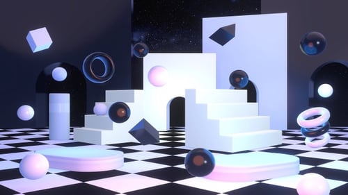 Modern Building In Outer Space