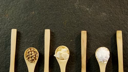 Spice Spoons: Array of Herbs and Seasonings