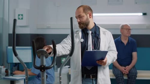 Portrait of General Practitioner Waiting on Patient at Checkup