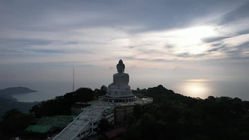 Drone View of the Big Buddha Thailand