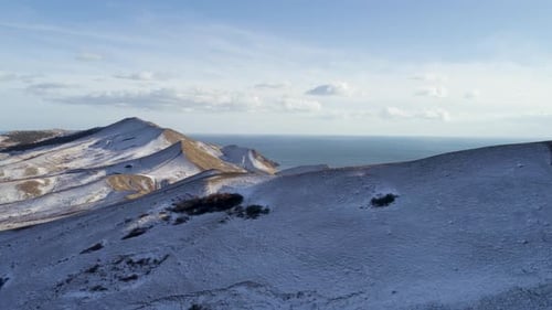 Panorama Von Bergen Und Meer
