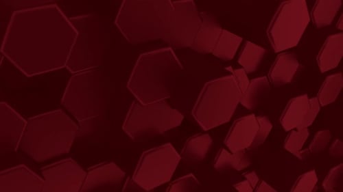 Fond Hexagone Rouge Perspective 3D