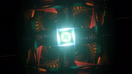 Abstract Seamless Multicolor Psychedelic Hypnotic VJ Loop Background