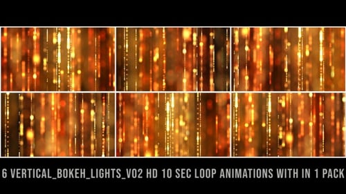 Vertical Bokeh Lights orange Pack V02