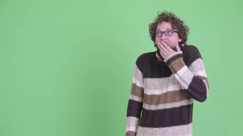 Enthusiastic Man Gesturing Positively on Green Screen