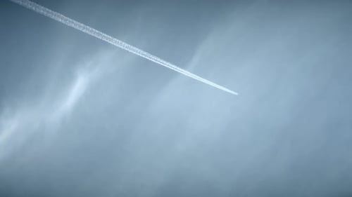 Vue de la couche de jet d'avion